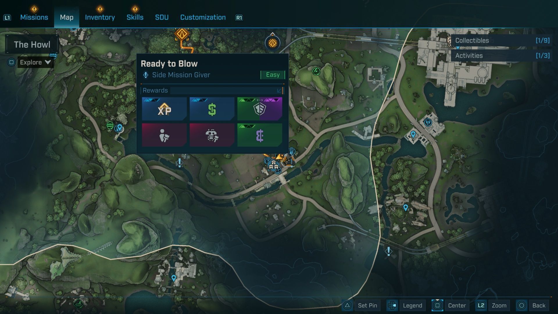 Some Side Missions, like this one, can give you money, gear, xp, and cool cosmetics for you and your ECHO Device (Image via 2K Games)