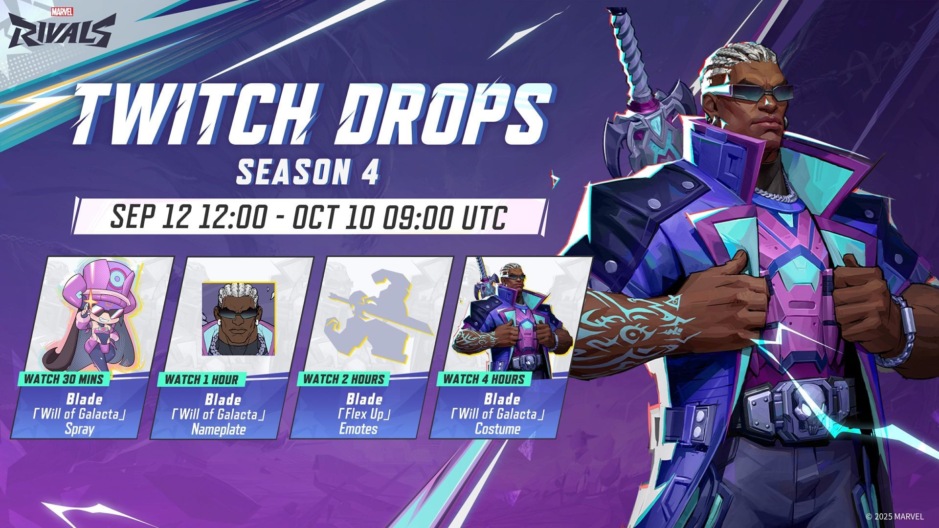 All rewards in MR Season 4 Twitch Drops (Image via NetEase Games)
