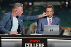 Nick Saban has a 5-word reaction to Pat McAfee's instigating jibe at Alabama while calling Wisconsin favorites over Kalen DeBoer's team