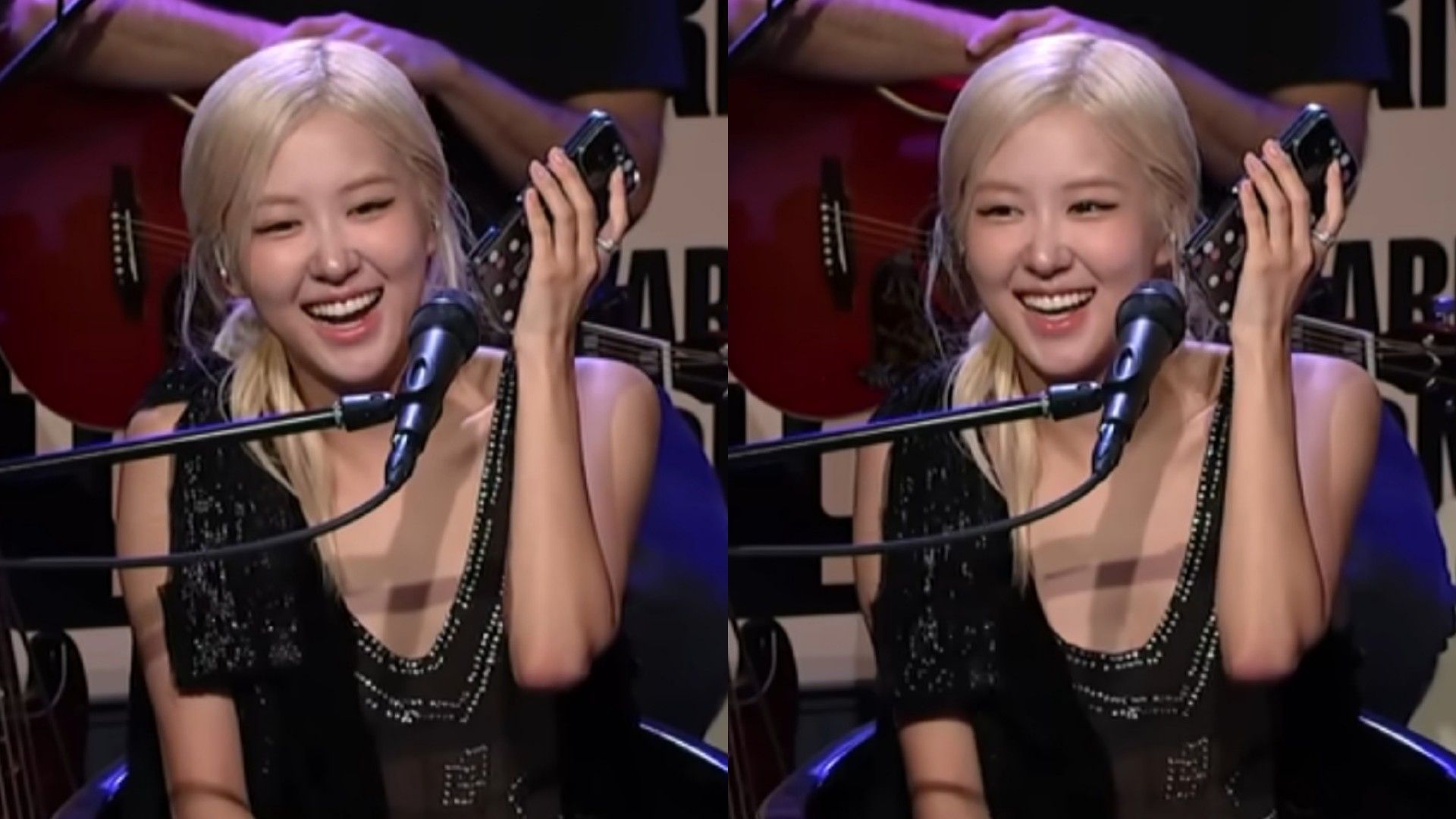 Ros&eacute; at the interview (Image via YouTube/@howardstern)