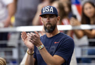Michael Phelps at the SheBelieves Cup women’s soccer tournament. (Source: Imagn Images)