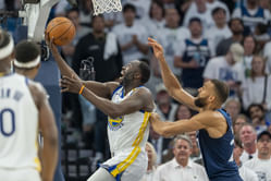 "Hit his signature move the Rudy choke" - NBA fans go bonkers as Draymond Green headlocks Warriors fan in Jordan Poole jersey
