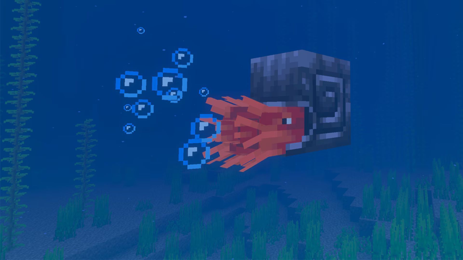 The nautilus mob with the netherite armor (Image via Mojang Studios)