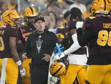 Kenny Dillingham trains ASU players with loud cowbells at practice as Sun Devils take on Mississippi State in Week 2