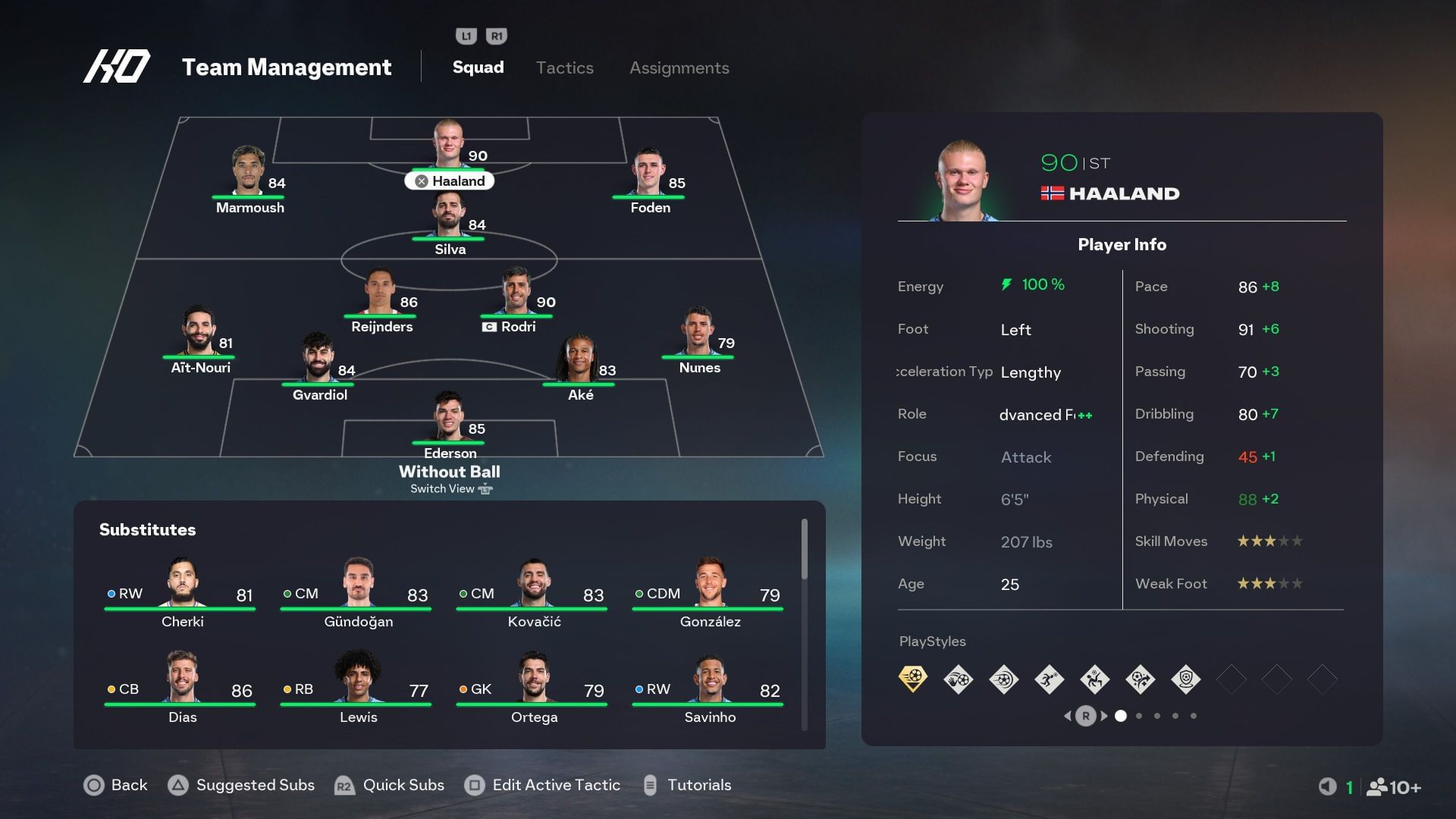 The formation (Image via EA Sports)