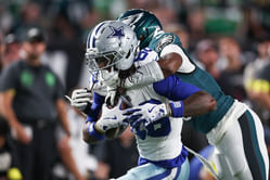WATCH: Massive fight breaks out during Cowboys-Eagles game as players throw punches moments after Jalen Carter's ejection for spitting on Dak Prescott