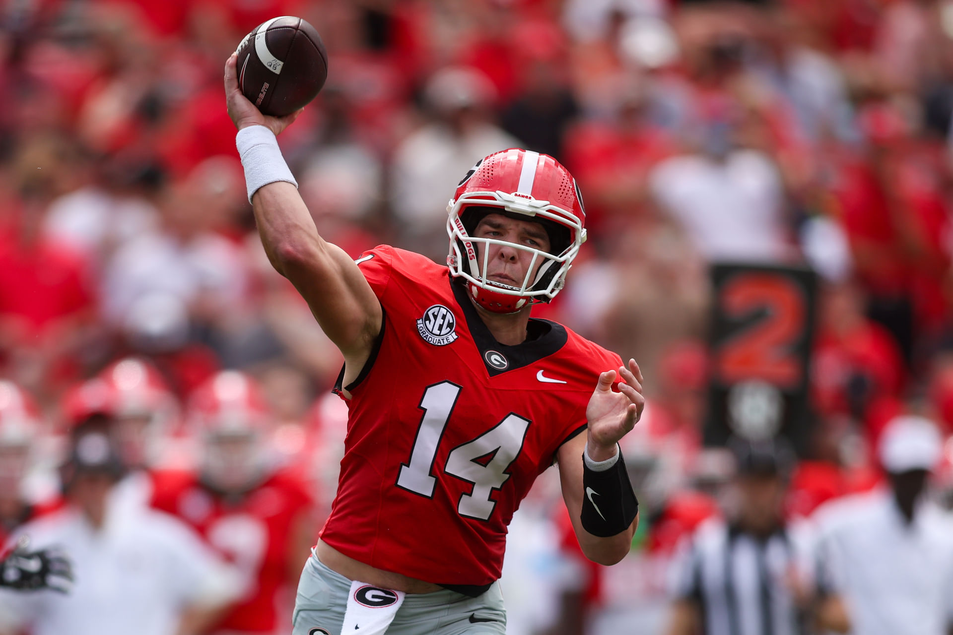 NCAA Football: Georgia Bulldogs QB Gunner Stockton - Source: Imagn
