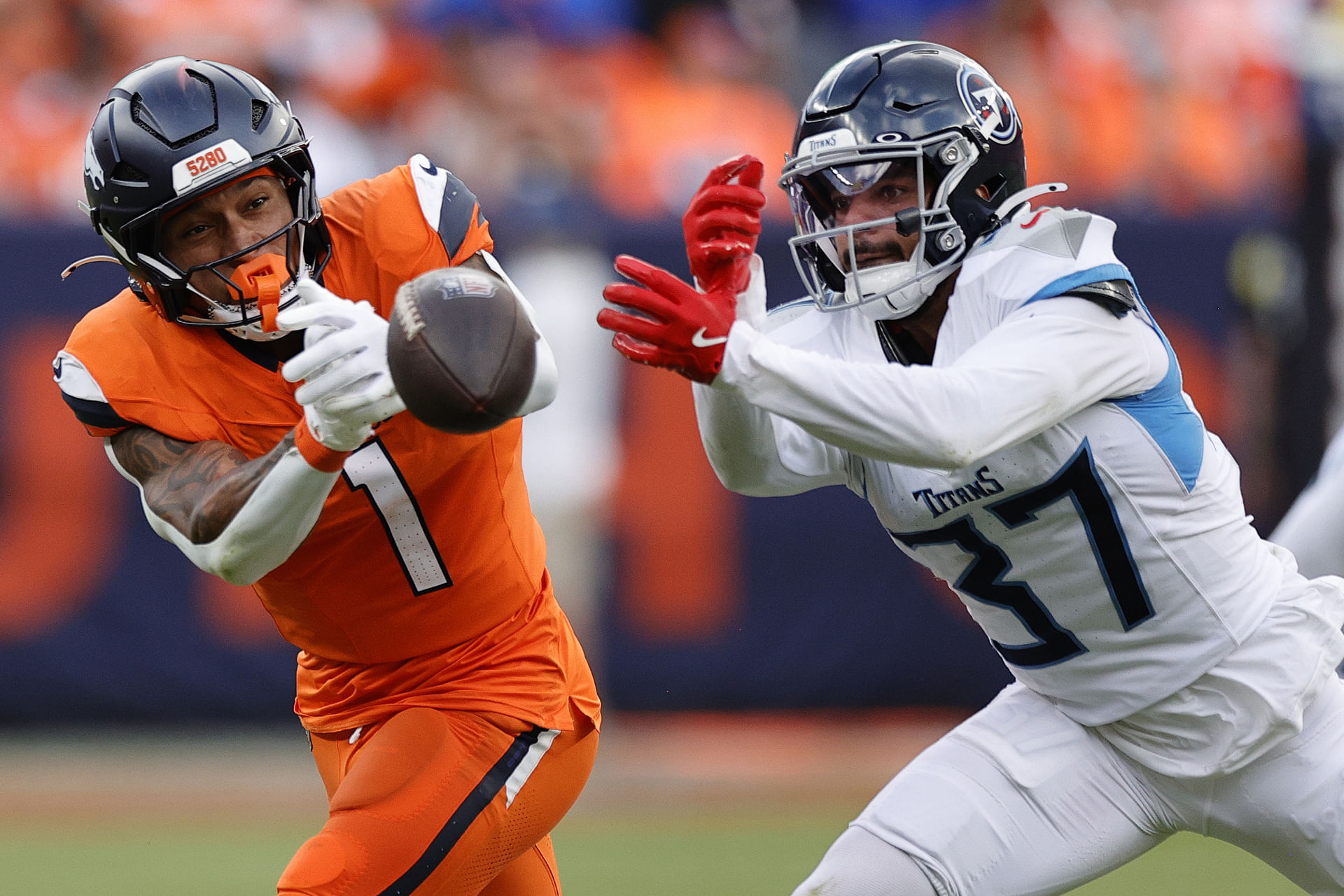 Evan Engram at Tennessee Titans at Denver Broncos - Source: Imagn