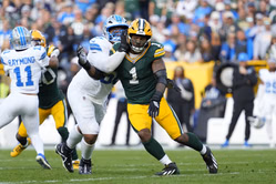 "This can't be real": Trevon Diggs stunned as Micah Parsons records first sack as a Packer while taking down Jared Goff vs. Lions