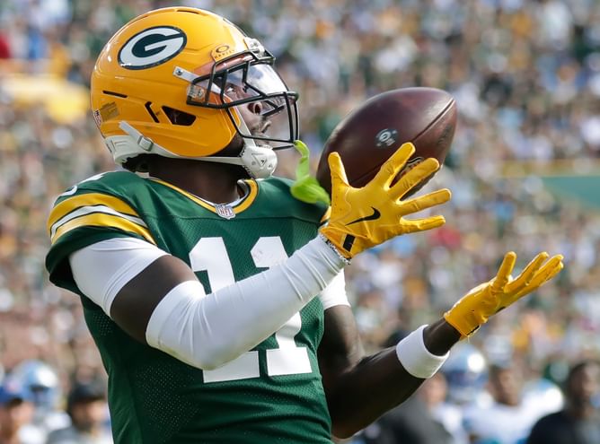 Jayden Reed sends 3-word message after suffering brutal collarbone injury vs. Commanders