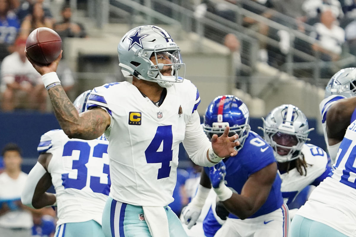 "He is trash," "Cooked goods": Dak Prescott grilled by fans after throwing first INT of Cowboys' 2025 season vs. Giants