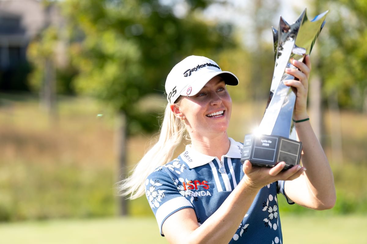 Georgia Hall has a 4-word message for Charley Hull on her 2025 Kroger Queen City Championship triumph