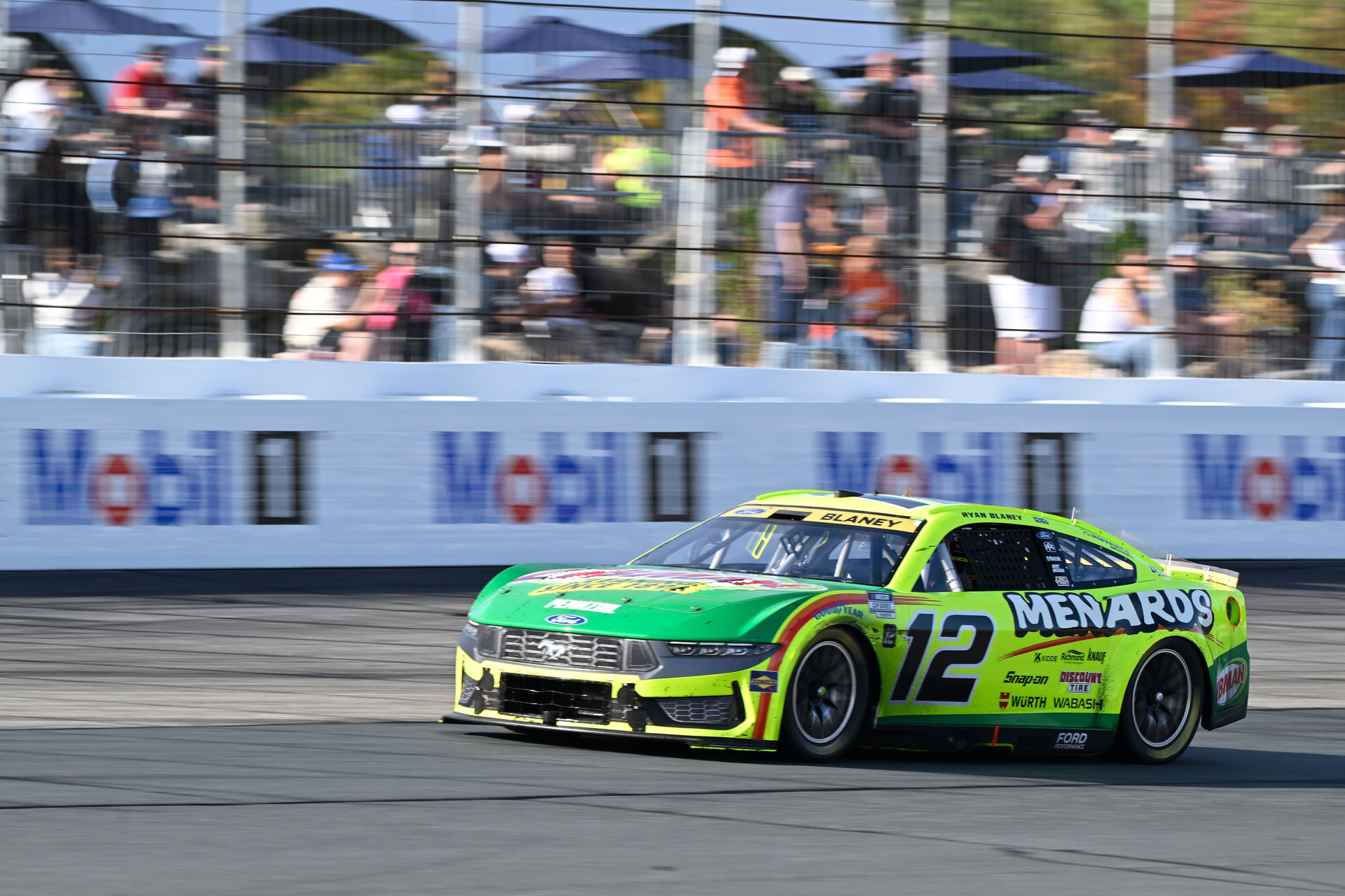 Ryan Blaney drives the #12 Ford Mustang for Team Penske - Source: Imagn
