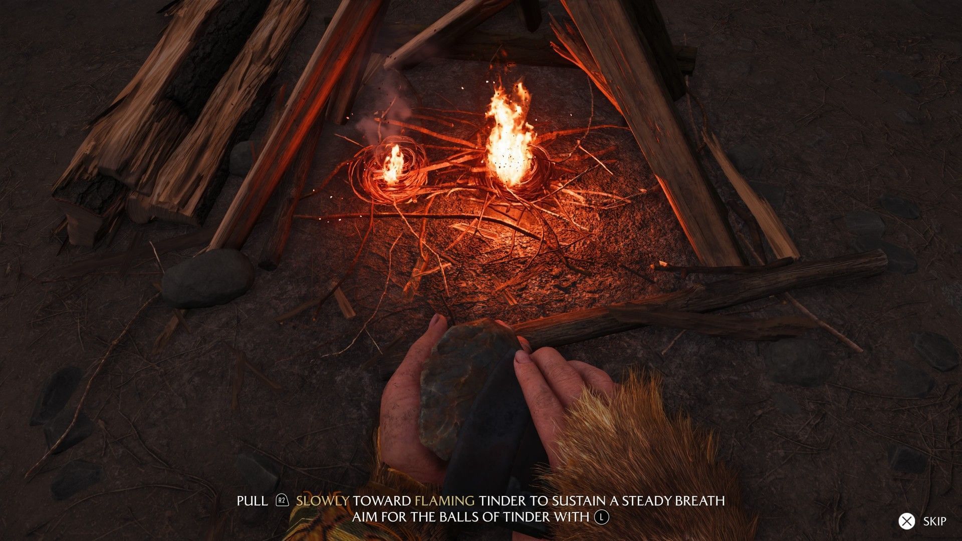Setting up camp (Image via SK Gaming / Sucker Punch)