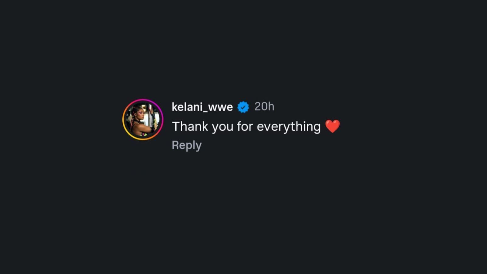 Kelani Jordan&#039;s comment [Image via Ash By Elegance&#039;s Instagram]