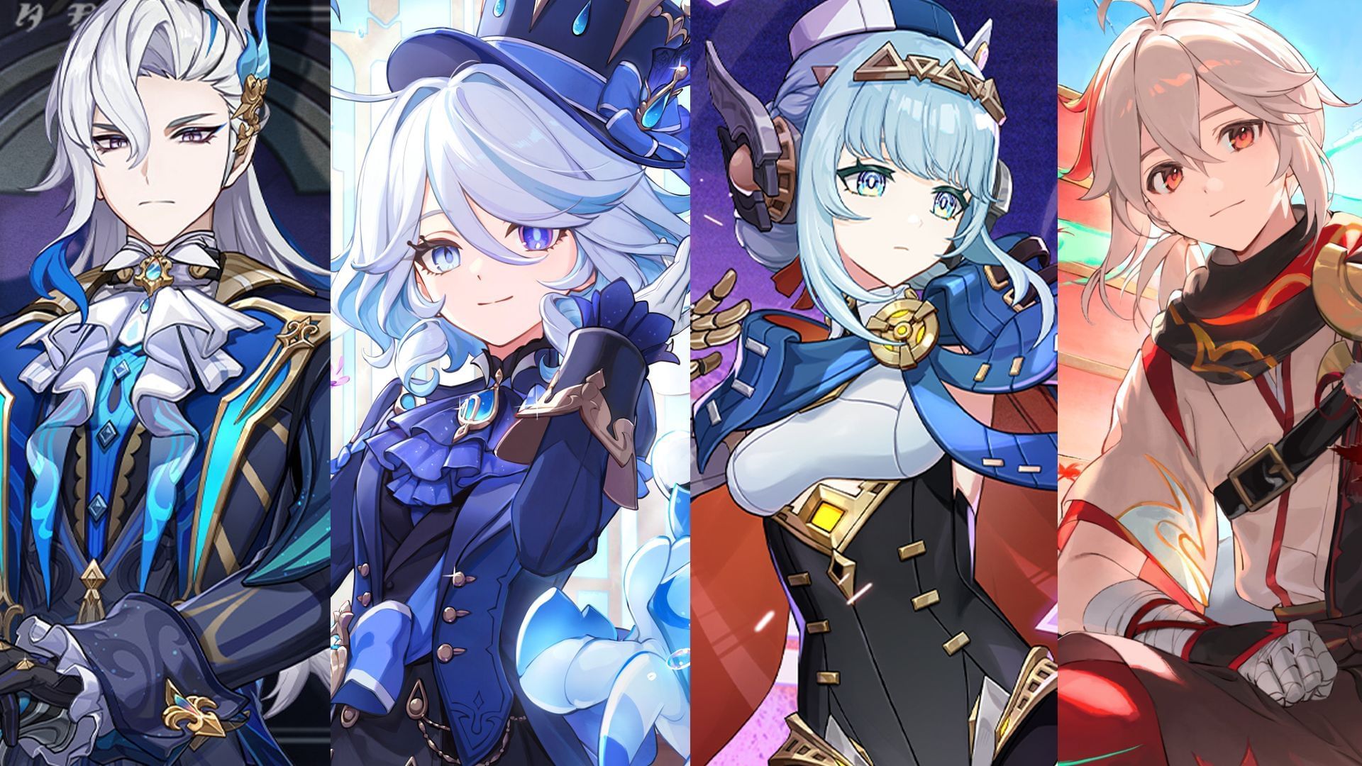 Neuvillette, Furina, Ineffa, Kazuha (Image via Sportskeeda Gaming/HoYoverse)