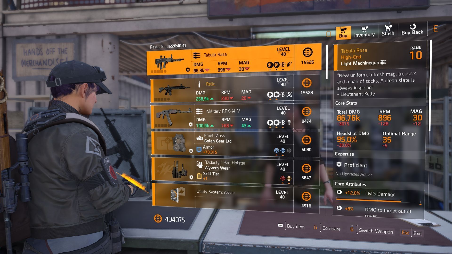 The Division 2 vendor at the Campus (Image via SK Gaming || Ubisoft)