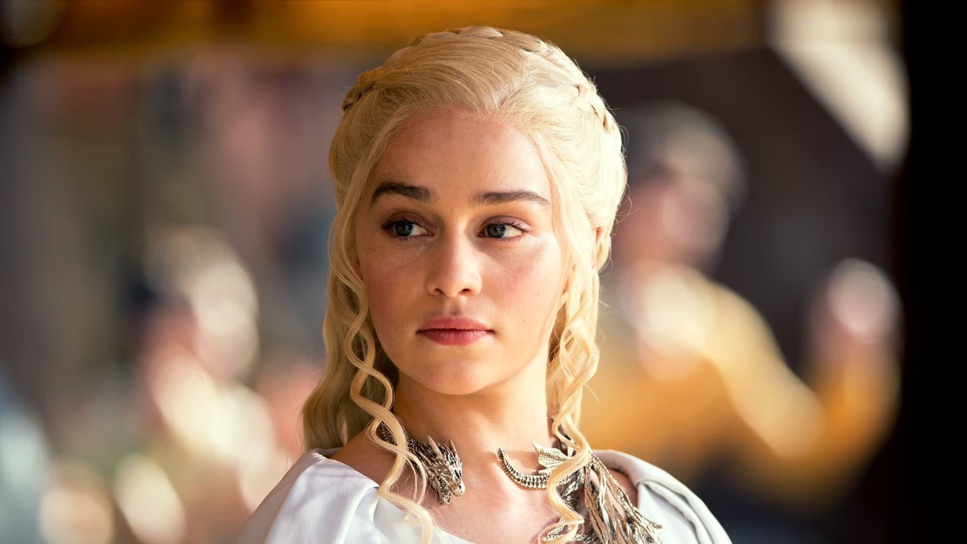 Clarke as Daenerys (Image via HBO)