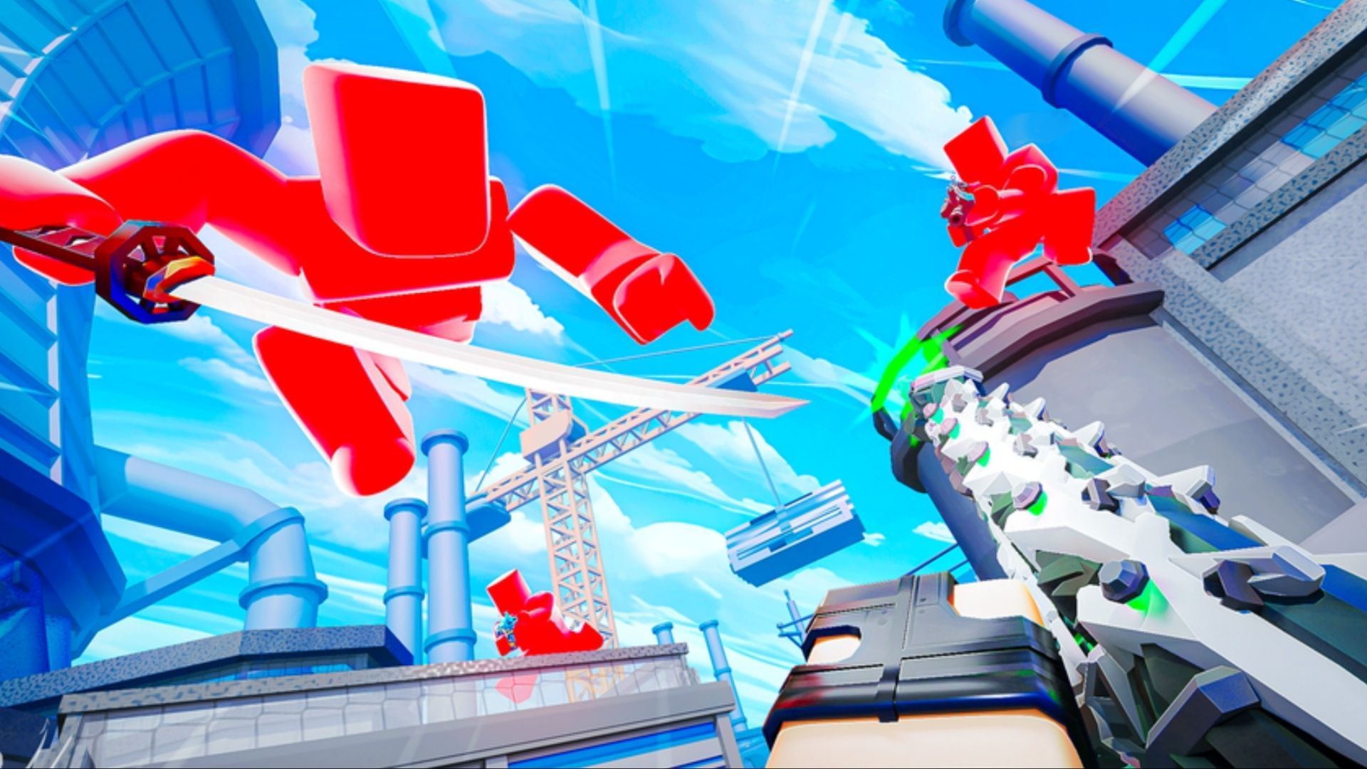 Exploring the Team Deathmatch mode in Hypershot (Image via Roblox)