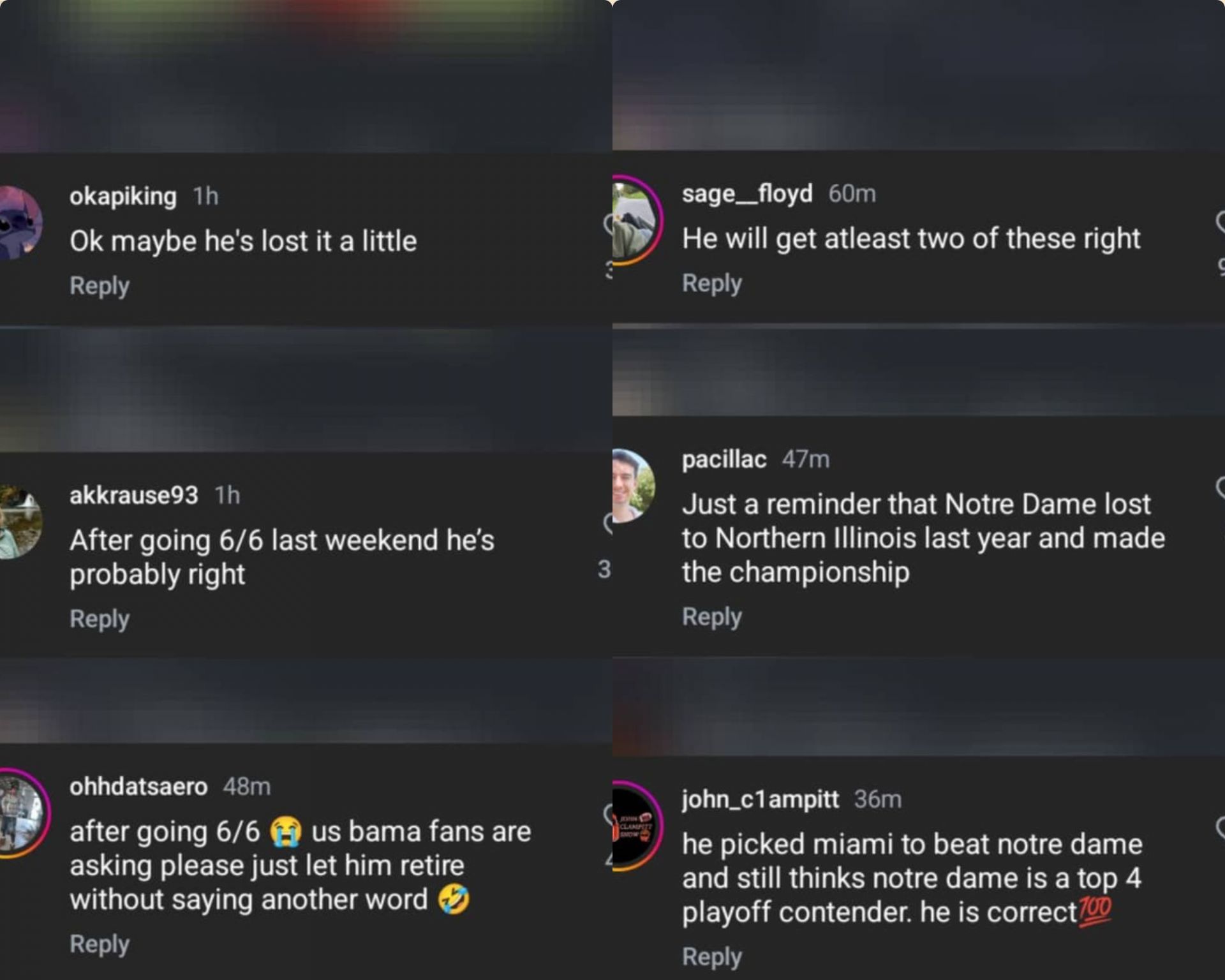 Reactions to Lee Corso&#039;s top-4 CFP picks