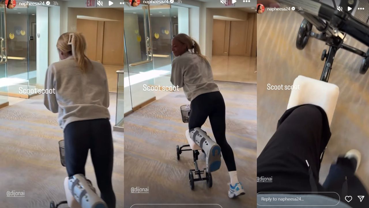 Napheesa Collier shares an IG story featuring DiJonai Carrington. (Credits: napheesa24/IG)