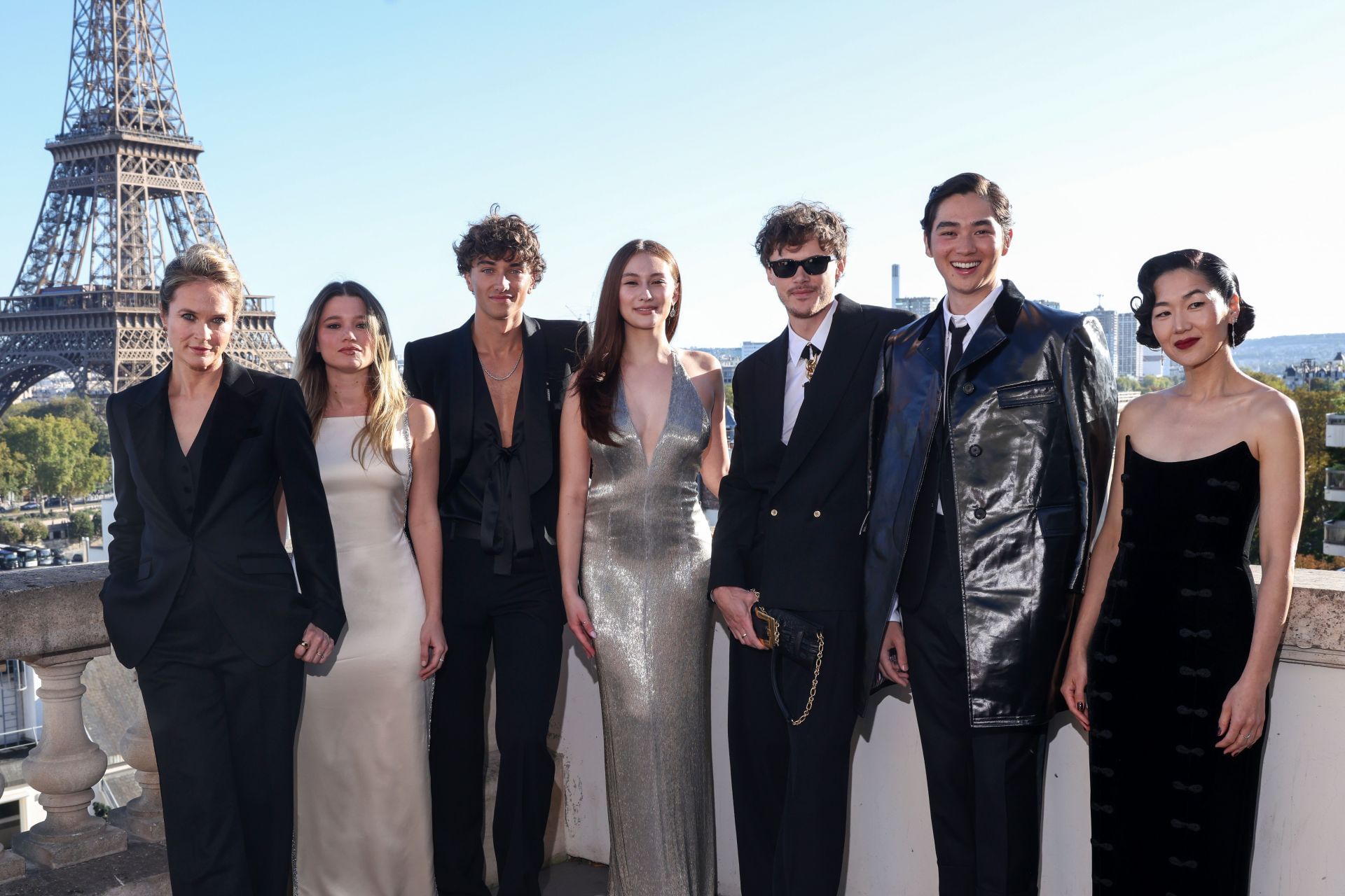 The cast of the series at the finale in Paris (Image via Getty)