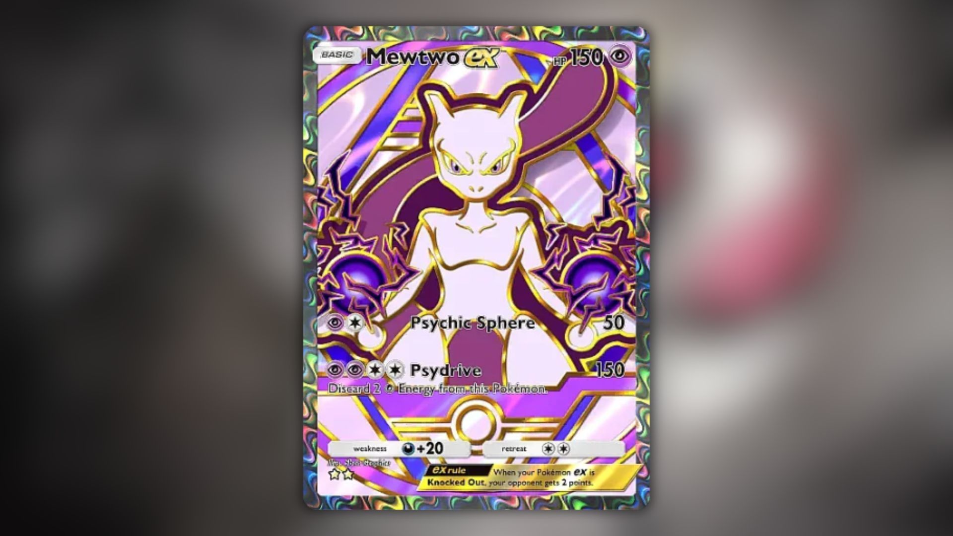 Mewtwo ex&#039;s Two-Star card from this set (Image via The Pokemon Company)