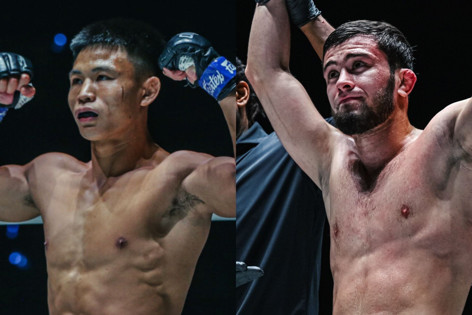 Hu Yong (left) and Sanzhar Zakirov collide this Friday, October 3. Images: ONE Championship