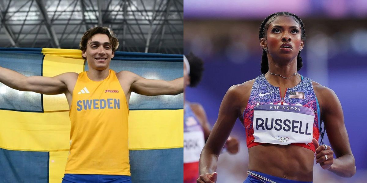 Mondo Duplantis and Masai Russell competed at World Athletics Championships 2025. PHOTO: Getty Images
