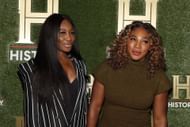 Venus Williams and Serena Williams attend HISTORYTalks in Washington, DC. (Photo by Getty Images)