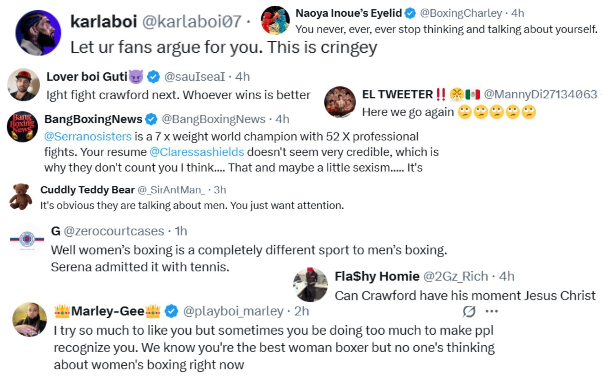Screenshots courtesy: @Claressashields on X