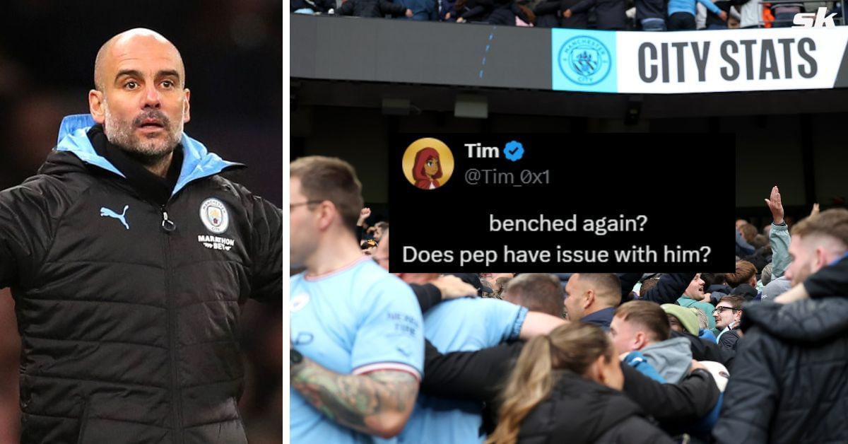 "Does Pep have an issue with him", "Doesn't start as usual" - Fans react as Manchester City star left out of XI for Napoli clash