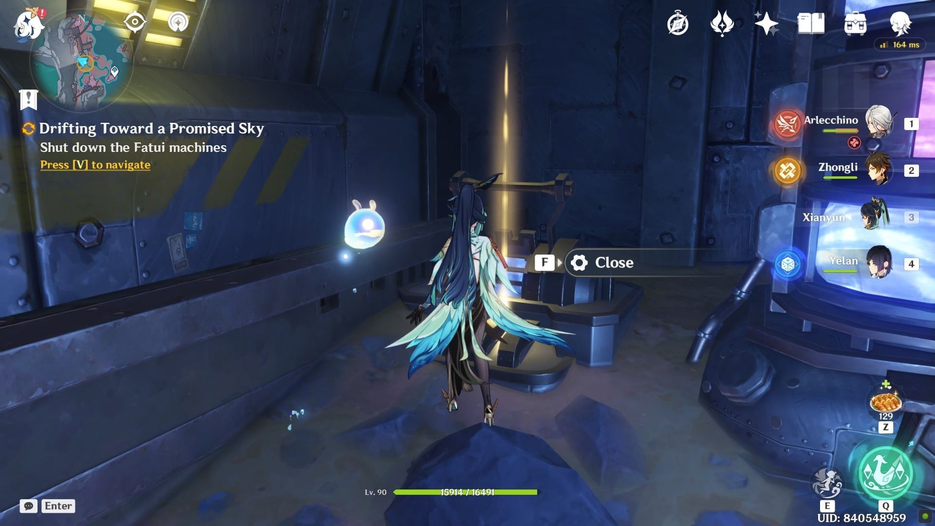 Close the device (Image via HoYoverse)