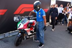 Watch: Lewis Hamilton turns heads in the F1 Italian GP paddock as he makes a ride to the track on his MV Agusta