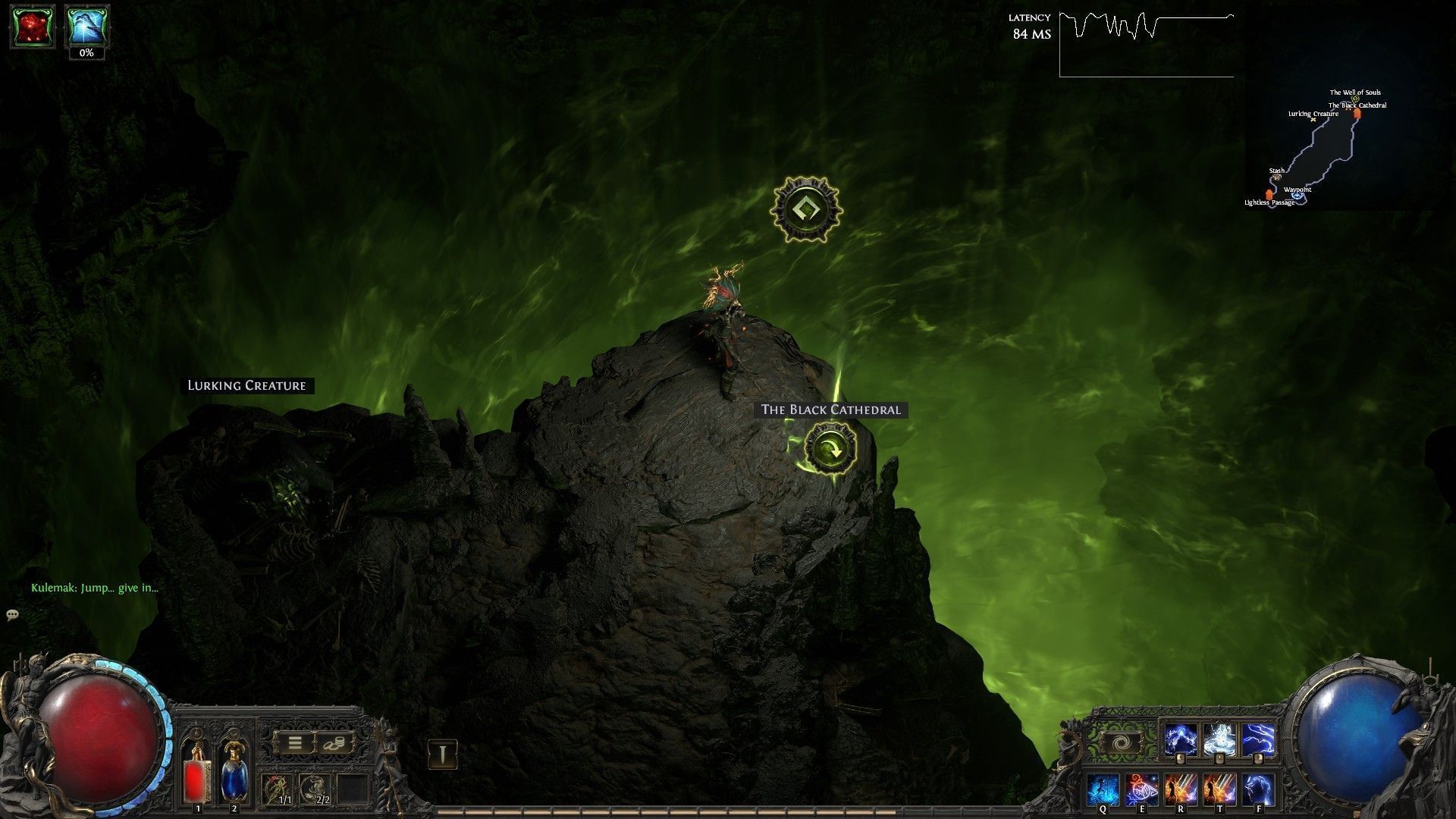 The Black Cathedral is only accessible with Kulemak&#039;s Invitation in your inventory (Image via Grinding Gear Games)