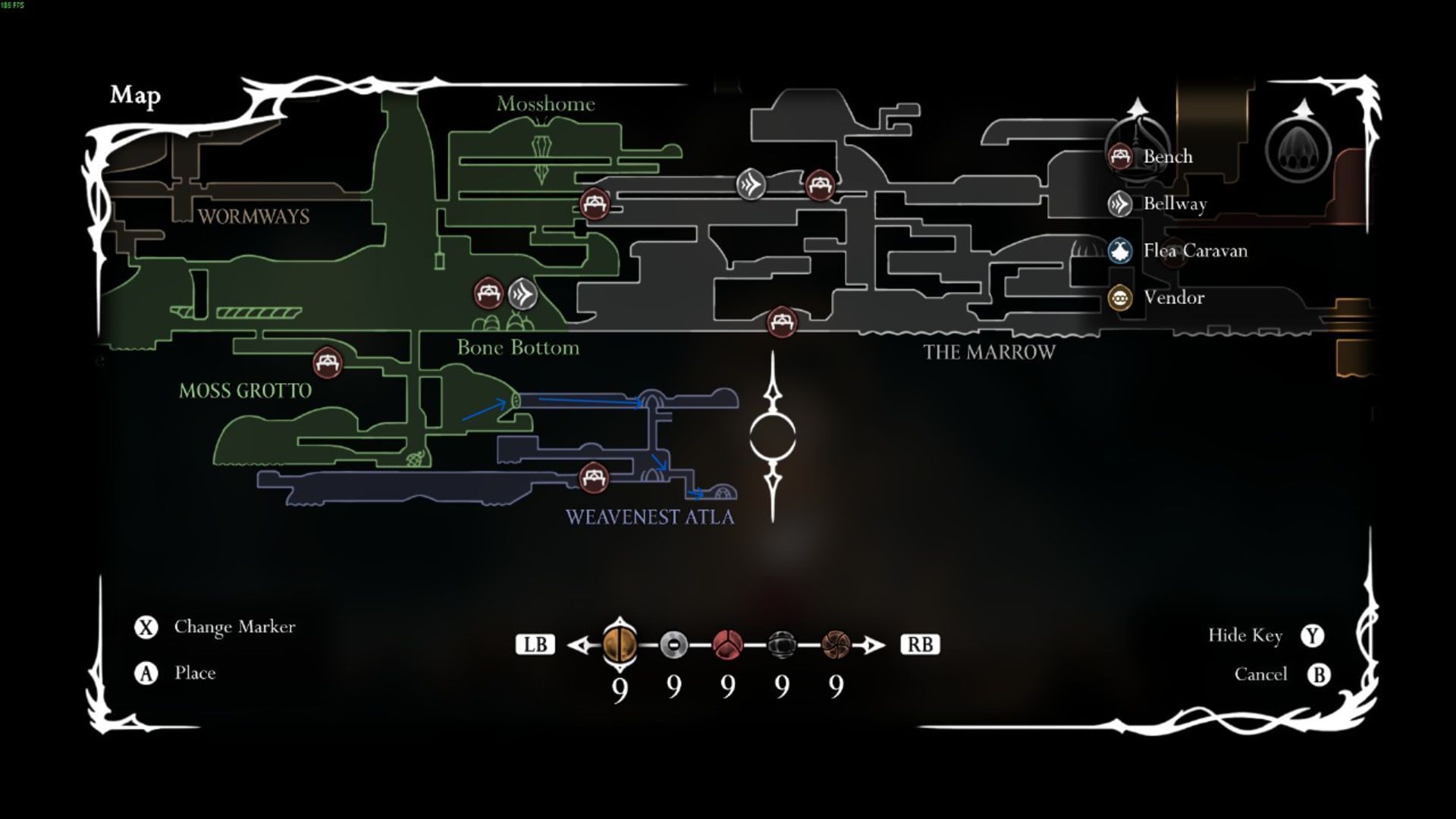 Eva&#039;s location in Hollow Knight Silksong (Image via Team Cherry)