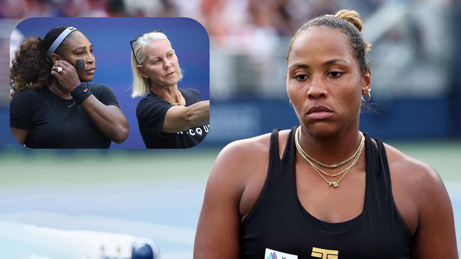 Serena Williams and Rennae Stubbs (inset), Taylor Townsend | Getty