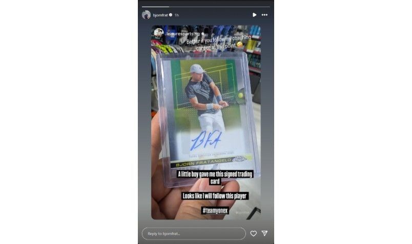 Screenshot of Bjorn Fratangelo&#039;s Instagram story | Source: IG/bjornfrat