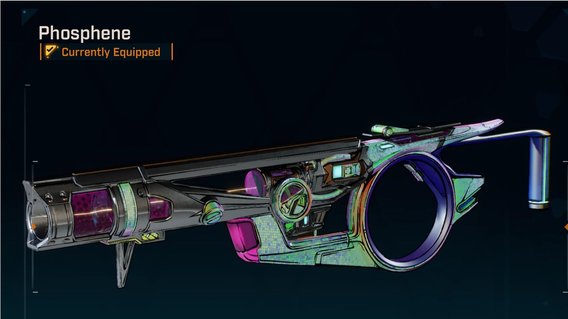 The visual on these Phosphene weapons is fantastic, but it&#039;s a pain to farm (Image via 2K Games)