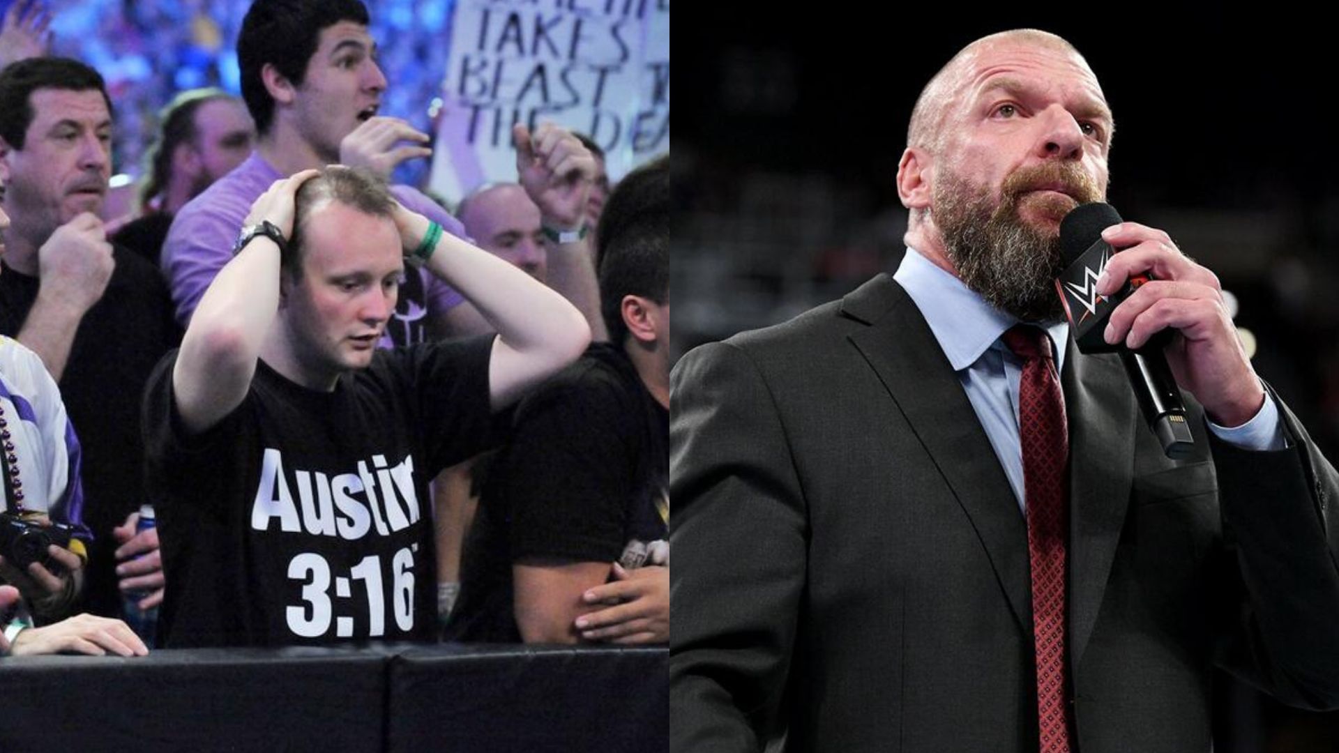 WWE fans and Triple H! [Images from WWE.com]