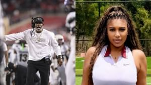 Coach Prime's daughter Deiondra Sanders flexes her fashion sense in all blue cozy outfit with 1 Y/O son baby Snow
