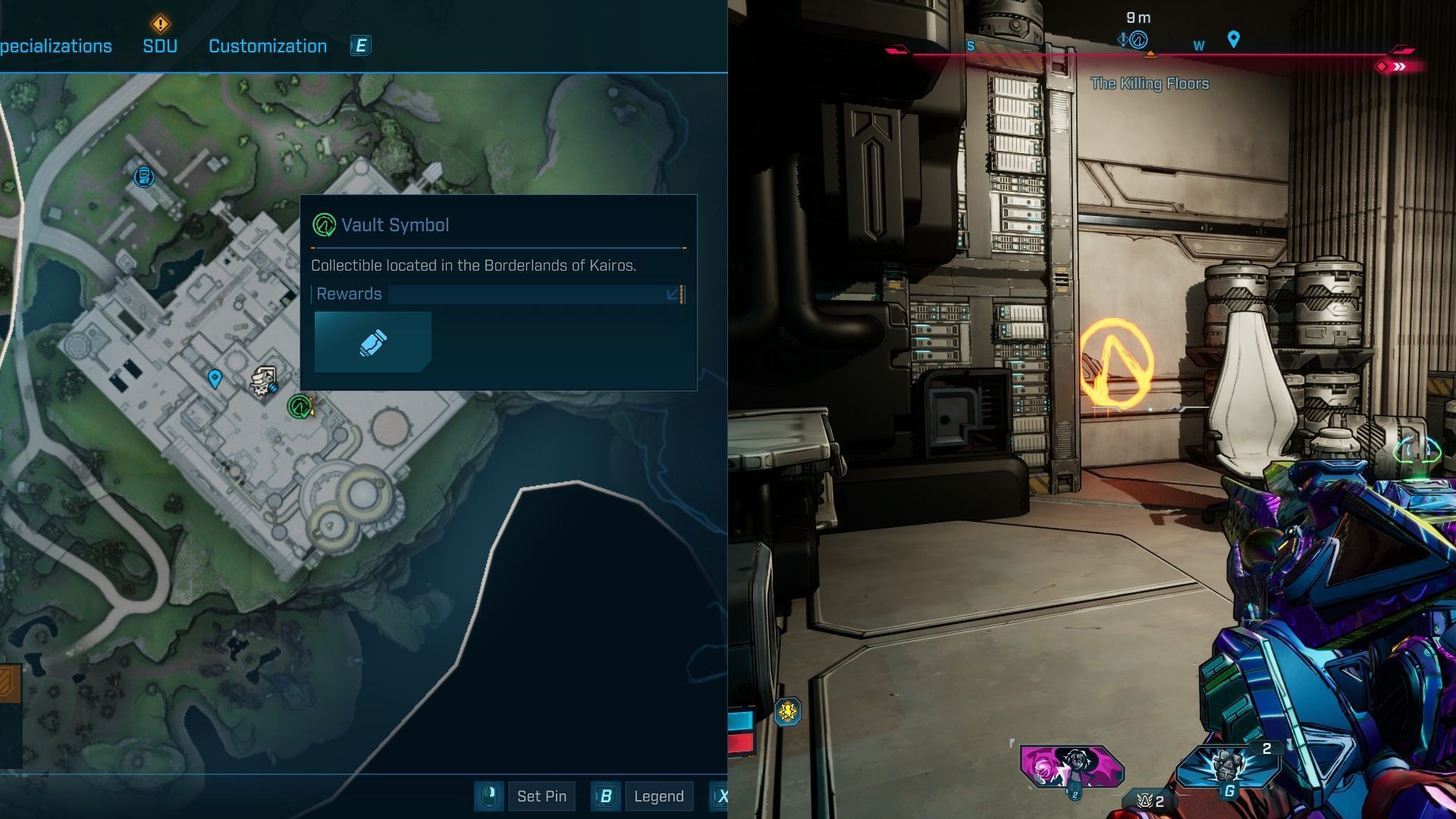 The symbol is inside the room where the Timekeeper was holding Zadra prisoner (Image via 2K)