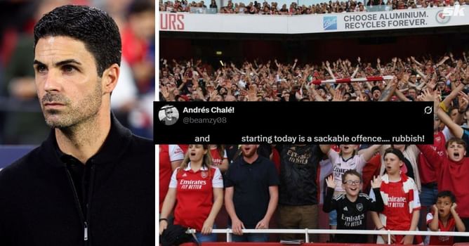 "Them starting is a sackable offence", "Can't ever see a matchday squad again" - Fans slam Arteta for using Arsenal duo in Manchester City draw