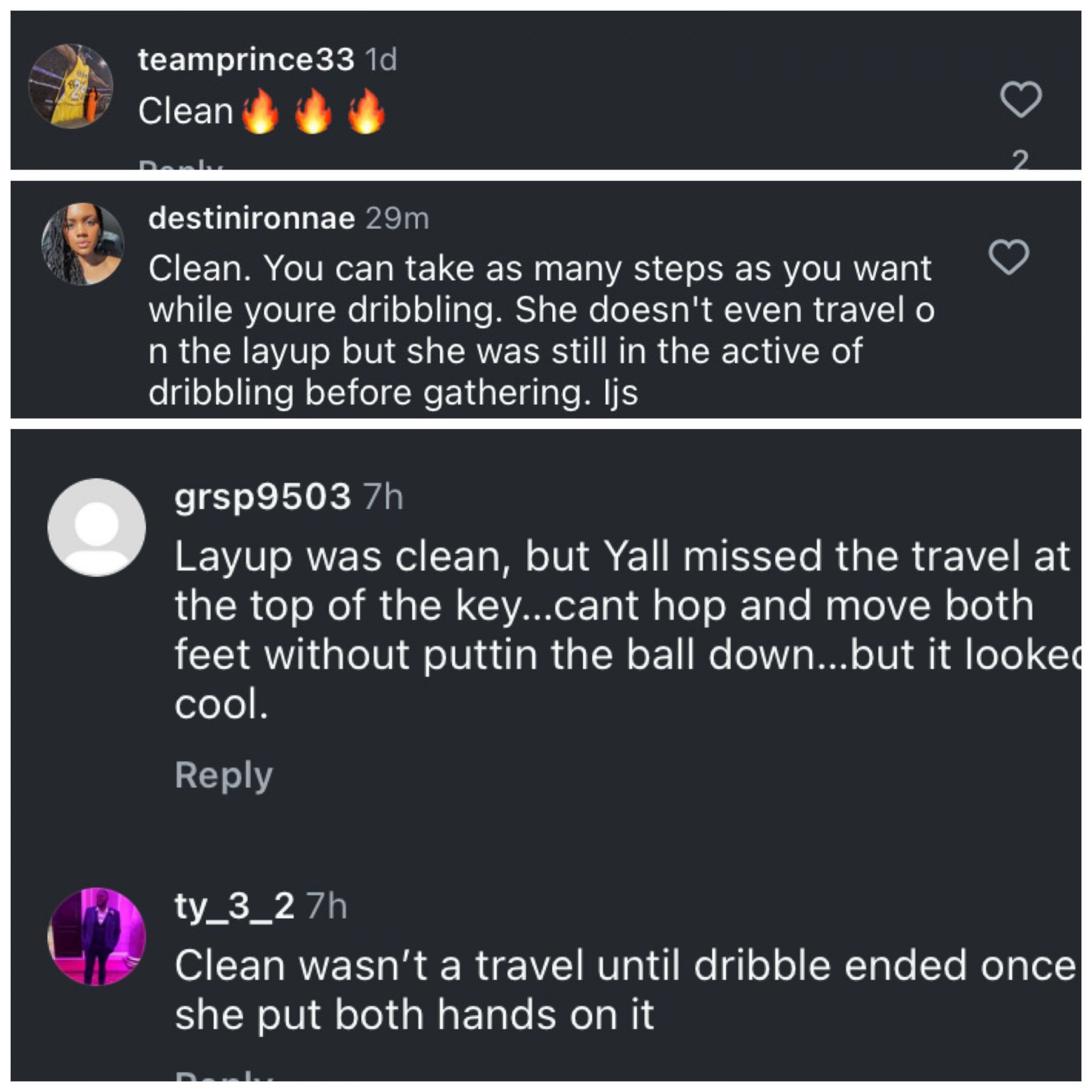 Fans react to Jezelle GG Banks&#039; IG clip. Image via @ballislife