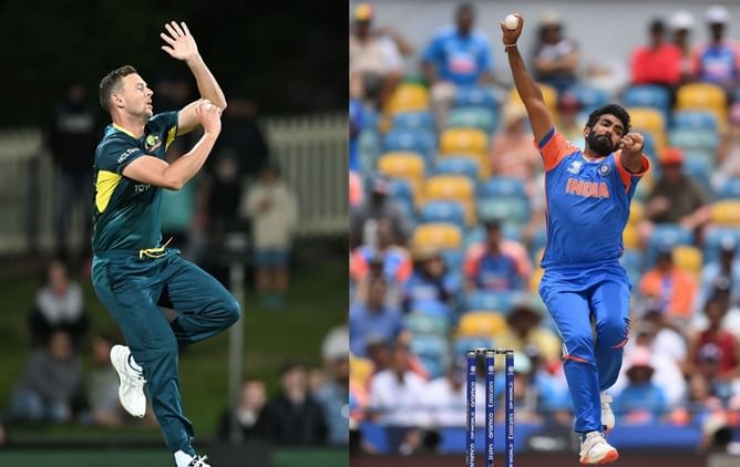Jasprit Bumrah vs Josh Hazlewood - comparing their stats after 55 T20Is