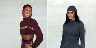 Sydney McLaughlin-Levrone’s teammate Anna Cockrell poses in activewear at Kim Kardashian’s Nike and Skims launch party
