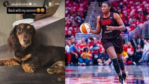 "Back with my son" - Aliyah Boston elated at reuniting with her dog Ozzy