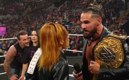 Seth Rollins & Becky Lynch get into a heated argument live on RAW, with a huge swerve at the end