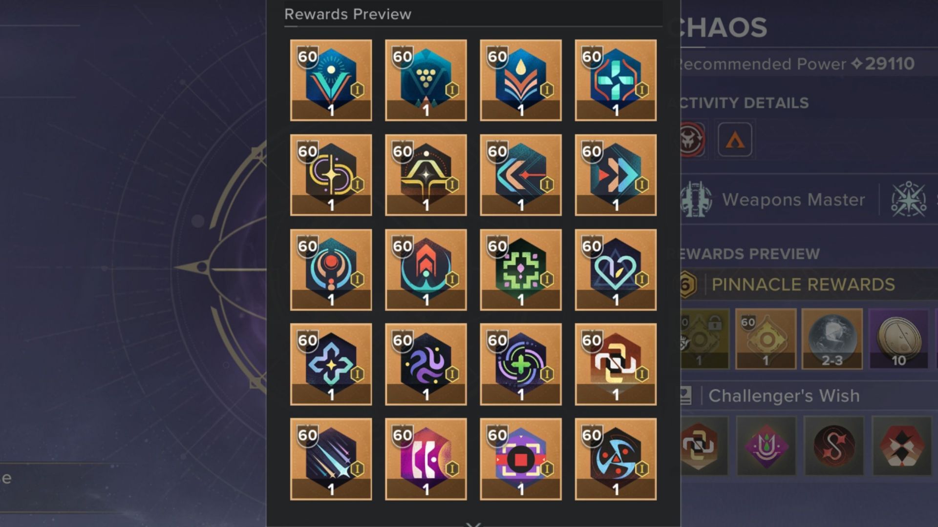 Mythic Artifacts in Destiny: Rising (Image via NetEase) 