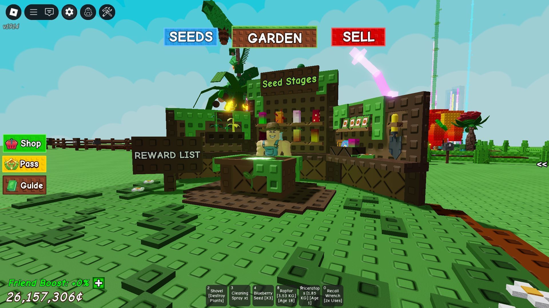 The Seed Stages area (Image via Roblox)